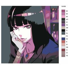 Картина по номерам W-800 "Аниме парад смерти. Тиюки" 70х70 Brushes Paints