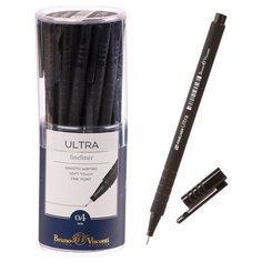 Ручка капиллярная Ultra FINELINER, узел 0.4 мм, стержень черный Bruno Visconti