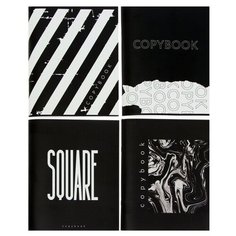 Тетрадь 96 листов в клетку Calligrata Black and White, обложка мелованный картон, блок офсет, микс Noname