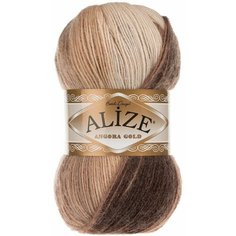 Пряжа Alize Angora gold batik (Ангора Голд Батик) 6779 кремовый-беж-коричневый 20% шерсть, 80% акрил 100г 550м 1 шт