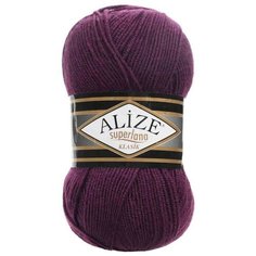 Пряжа Alize Superlana klasik (Суперлана Классик) - 1 шт Цвет: 111 сливовый 25% шерсть, 75% акрил 100г 280м