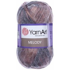 Пряжа YarnArt Melody 100г, 230м (ЯрнАрт Мелоди) Нитки для вязания, 9% шерсть, 21% акрил, 70% полиамид, цвет 907 меланж, 2шт