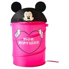 Корзина для игрушек "Мои игрушки" Минни Маус с ручками и крышкой (2732137 ) Сима ленд