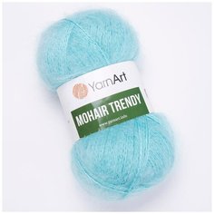 Пряжа для вязания YarnArt Mohair Trendy (ЯрнАрт Мохер Тренди) - 2 мотка 142 гол. бирюза, полушерсть пушистая, 50% акрил, 50% мохер, 220м/100г