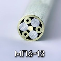 Мозаичный пин МП6-01 диаметром 6мм с темлячным отверстием 3мм, Заготовка для рукояти ножа, поделок, хобби, творчества! Knife Make