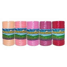 Пряжа Прочее Нить для рукоделия "Кудряшка" "500гр.", ассорти 7 (24,26,19,21,28 - 107, 100% полипропилен, 5 мотков, 100 г, 400 м. Малик