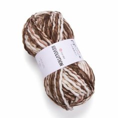 Пряжа YARNART Revolution, YarnArt, коричневый принт - 1607, 20% шерсть, 80% акрил, 3 мотка, 150 г, 75 м.