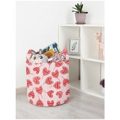 Корзина для игрушек JoyArty "Листочек с сердечками" 35x35 см