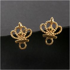 Основы для пусет Crown Vermeil Sterling Silver 11 мм (пара). Нестандарт