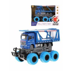 Монстр трак Эвакуатор, инерционный механизм, при столкновении подпрыгивает на стойках, подвижные элементы, 6 колес Пламенный мотор 870828