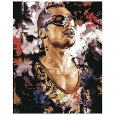 Картина по номерам "Бойцовский клуб: Тайлер Дерден - Брэд Питт 3", Раскраска 40x50 см, Фильмы