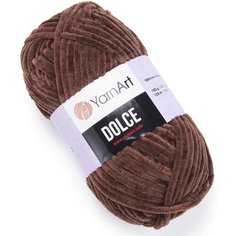 Пряжа Yarnart Dolce коричневый (791), 100%микрополиэстер, 120м, 100г, 1шт