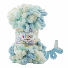 Пряжа ALIZE PUFFY COLOR (Alize), принт - 6461, 100% микрополиэстер, 5 мотков, 100 г, 90 м.