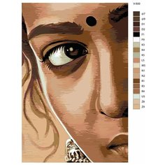 Картина по номерам V-500 "Взгляд" 50x70 см Brushes Paints