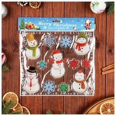 Наклейки на окна "Новогоднее ассорти-3", 30 х 25 см Noname