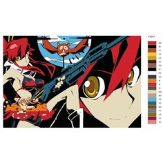 Картина по номерам V-4211 "Аниме: Гуррен-Лаганн (Gurren-Lagann). Ёко (Yoko Littner)", 60x90 см Brushes Paints