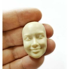 Молд силиконовый для создания куклы (ватной игрушки). Лицо женское улыбающееся. Bestmolds 1256