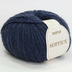 Пряжа SEAM Соффиче (Сеам), т. синий - 98116, 65% альпака суперфайн, 35% полиамид, 2 мотка, 50 г, 150 м.
