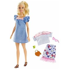 Кукла Barbie Игра с модой Блондинка с дополнительным комплектом одежды, 29 см, FRY79