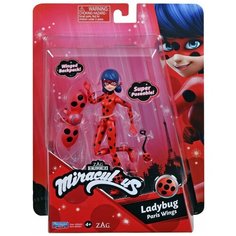 Кукла Playmates TOYS Miraculous Ladybug Paris wings, 12 см, 50401 красный/черный