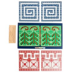 Развивающая игрушка Woodland Межполушарные доски. Новогодние орнаменты, 066116