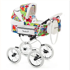 Коляска для новорожденных Reindeer Prestige Lily (люлька), белый, цвет шасси: белый