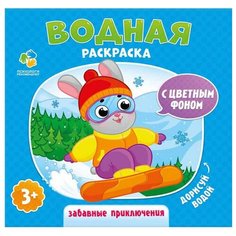 Раскраска водная ГеоДом "Забавные приключения", 24х23 см, 6 листов.