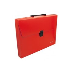Silwerhof Папка-портфель А4, 1 отделение, пластик, оранжевый неон