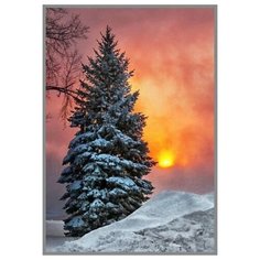 Алмазная мозаика Зимний восход 29.5x20.5 см. Milato