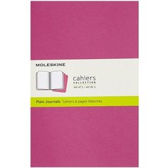 Набор 3 блокнота Moleskine Cahier Journal Large, 80 стр, розовый неон, в линейку