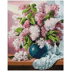 Алмазная мозаика "Свежая сирень", 40x50 см, Гранни