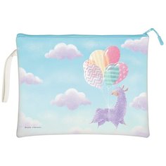 Папка на молнии BrunoVisconti, А4 (34 х 26 см), "лавандовые ламы. облачка", Арт. 14-001/11