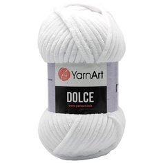 Пряжа Yarnart Dolce белый (741), 100%микрополиэстер, 120м, 100г, 1шт