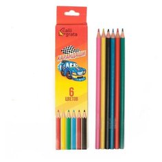 Карандаши 6 цветов «Машинка» Calligrata