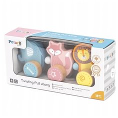 Развивающие игрушки из дерева Viga Toys Toys Деревянная каталка PolarB Зверята в коробке 44023 Vigatoys