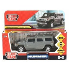 Модель HUM2-12GY Hummer H2 темно-серый Технопарк в коробке