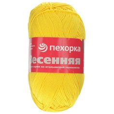 Пряжа для вязания Пехорка "Весенняя", цвет: желток (12), 250 м, 100 г, 5 шт