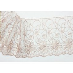 Кружево, цвет пудра, отрез 5 м. Ткани Хлопок Трикотаж
