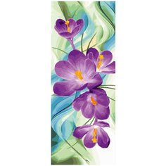 Картина по номерам Панно цветной холст Molly 35х90 см Фиолетовый крокус (32 цвета)
