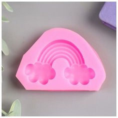Молд силикон "Радуга с облачками" 3,8х5,7 см Noname