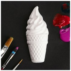 Фигура под роспись с подвесом "Рожок мороженое" 10х4х2см/в упаковке: 1 Хорошие сувениры