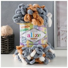 Пряжа "Puffy color" 100 % микрополиэстер 9м/100г (6395)./В упаковке шт: 1 Alize