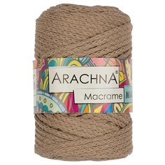 Пряжа ARACHNA "MACRAME MAXI" 80% хлопок, 20% полиэстер 4 шт. х250г 80м №03 бежевый