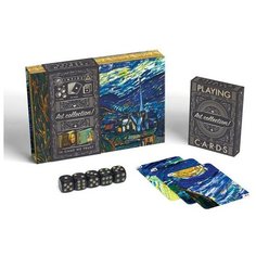 Подарочный набор 2 в 1 «Playing cards. Art collection», 54 карты, кубики ЛАС ИГРАС