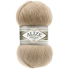 Пряжа ALIZE Superlana Tig (Суперлана тиг) - 3 мотка цвет: бежевый (05), 25%шерсть, 75% акрил, 570м/100г