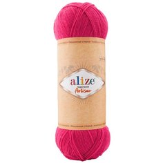 Пряжа Alize Superwash Artisan (Ализе Супервош Артизан) - 1 моток, Фуксия (798), 75% шерсть супервош, 25% полиамид, 420м/100г