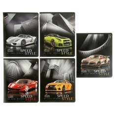 Тетрадь 48 листов клетка "Машины жажда скорости", микс./В упаковке шт: 5 Альт