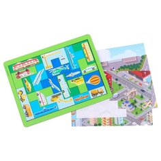 Головоломка Лесная мастерская "Тетрис транспорт", пазл деревянный, для детей