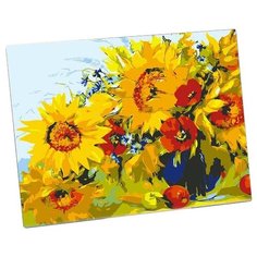 Школа талантов картина по номерам Подсолнухи 1675829, 40 х 30 см, разноцветный