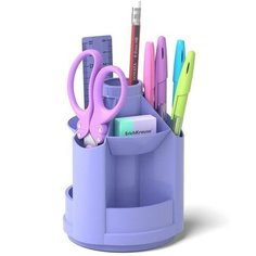ErichKrause Набор настольный ErichKrause Mini Desk Pastel, 8 предметов, вращающийся, фиолетовый
